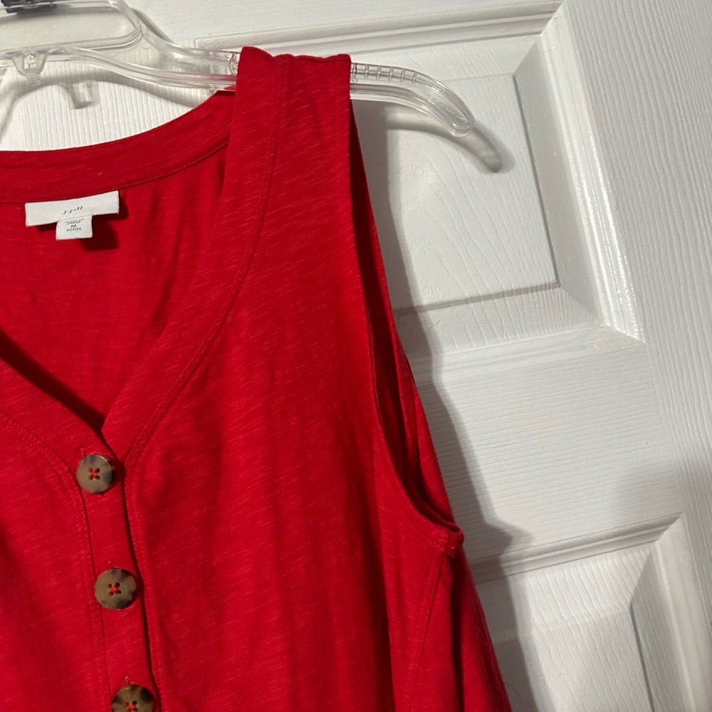 J. Jill Petites Long Button Front Tank Top - Picture 6 of 13